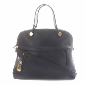 【中古】フルラ FURLA パイパー PIPER ショルダーバッグ ハンドバッグ 2WAY レザー 紺 ネイビー /NW10 レディース