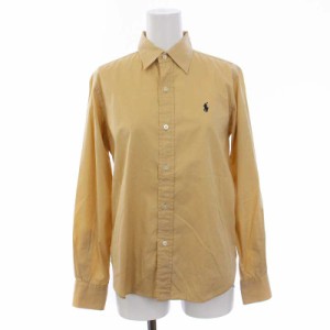 【中古】ラルフローレン RALPH LAUREN シャツ ブラウス 長袖 7 S ベージュ /KQ レディース