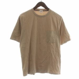 【中古】エディフィス EDIFICE 20SS Tシャツ カットソー 半袖 S ベージュ /XK メンズ