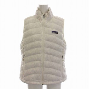 【中古】パタゴニア Patagonia DOWN SWEATER VEST ダウンベスト ジップアップ M 白 ホワイト 84627 レディース