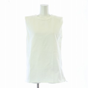 【中古】ヤヌーク CASA FLINE Organic cotton タックボックスTシャツ カットソー サイドスリット ノースリーブ 