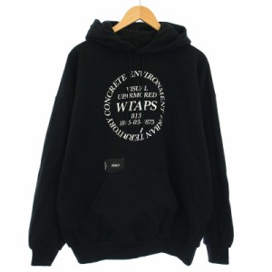 【中古】ダブルタップス WTAPS SNEAK INGREDIENTS HOODIE パーカー プルオーバー 裏起毛 長袖 03 L 黒 メンズ