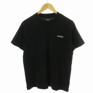 【中古】ハイドロゲン HYDROGEN Tシャツ カットソー 半袖 ロゴ S 黒 ブラック /AN33 メンズ