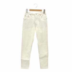 【中古】リーバイス Levi's 501 デニムパンツ ジーンズ ボタンフライ スリム W23 L26 XS 白 ホワイト /AT レディース