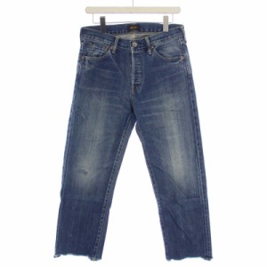 【中古】チマラ chimala 13.5oz DENIM USED ANKLE CUT デニムパンツ ジーンズ ボタンフライ 26 インディゴ レディース