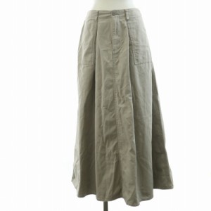 【中古】ヘルシーデニム Healthy Denim フレアスカート マキシ ロング ワークスカート タック 0 XS グレー