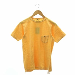 【中古】未使用品 ナイジェルケーボン NIGEL CABOURN Tシャツ カットソー 半袖 クルーネック 44 S 黄 イエロー