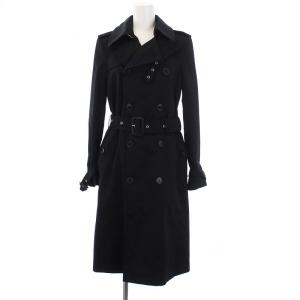 【美品】サンローラン・パリ　トレンチコート　ブラック　46 美 SAINT LAURENT PARIS ロングトレンチコート黒 34 コート サン