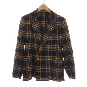 アルパカ混◎TAGLIATORE タリアトーレ ベスト ジレ 銀ボタン チェック 