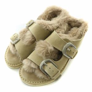 新品未使用Caminando ファーサンダル ベージュ24.0cm〜25cm 新品未使用Caminando ファーサンダル ベージュ24.0cm〜25cm