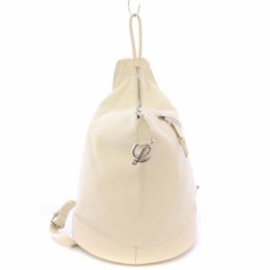 【中古】ロエベ LOEWE ANTON アントン リュックサック デイパック レザー ロゴ アイボリー /BB ■OH レディース