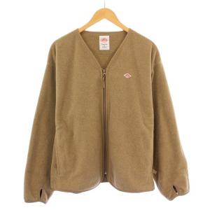 DANTON ノーカラー ジャケット ブラウン クーポン】【DANTON/ダントン】モッサーノーカラージャケット