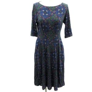 中古 シビラ Sybilla ワンピース ロング フレア 総柄 五分袖 M 紺 ネイビー 黄緑 Ek レディースの通販はau Wowma ワウマ 会員クーポン対象 ブランド古着のベクトル 商品ロットナンバー