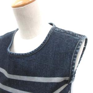 中古 ボーダーズアットバルコニー Borders At Balcony デニムワンピース ボーダー ノースリーブ 38 紺 レディースの通販はau Pay マーケット ブランド古着のベクトル 商品ロットナンバー