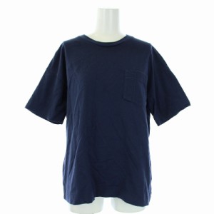 【中古】ザノースフェイス CORDURA FABRIC Tシャツ カットソー 半袖 ポケット M 紺 ネイビー NTW31841 レディース