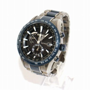 【中古】SEIKO ASTRON GPS SOLAR 腕時計 クロノグラフ 紺 ネイビー シルバーカラー SBXA019 ジャンク品 /KH メンズ