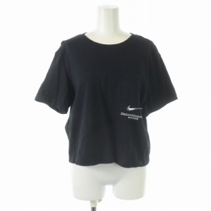 【中古】ナイキ メタルスウッシュ ポケットTシャツ プルオーバー ショート丈 半袖 ロゴ S 黒 DN4852-010 /SI5