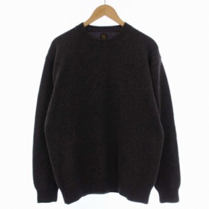 【中古】バトナー BATONER RE-CYCLE CASHMERE CREW NECK ニット セーター 長袖 L グレー メンズ