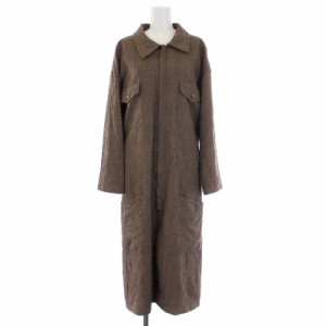 【中古】メゾンマルジェラ 1 22SS WOOL WORKWEAR JUMPSUIT ジャンプスーツ オールインワン 36 ブラウン S51FP0101