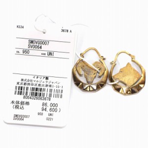 【中古】メゾンマルジェラ 11 Maison Margiela 11 アニマルトーテムピアス 両耳用 オオカミ 狼 ヤギ 山羊 ゴールド色