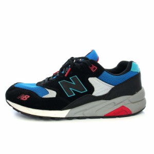 【中古】ニューバランス NEW BALANCE MRT580BF スニーカー シューズ US10 28cm 青 ブルー 黒 ブラック /TK ▲H メンズ