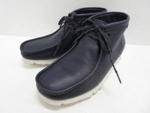 【中古】クラークス clarks ワラビーブーツ ゴアテックス 紺 UK7 25cm 良品 26144519 Wallabee Boot GTX GORE-TEX