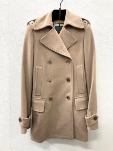 【中古】グッチ GUCCI ウール100% デザインPコート 36 ベージュ系 325072 極美品 正規品 アウター レディース