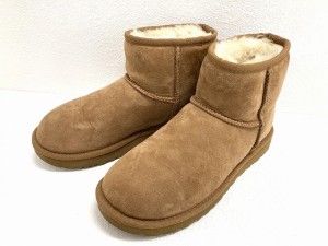 【中古】アグ UGG クラシックミニ?U ムートンブーツ 23cm 美品 1016222 CLASSIC MINI ?U ショートブーツ シューズ