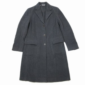 【中古】マックスマーラ MAX MARA 白タグ チェスターコート カシミヤ混 ロング ジャケット ブルゾン 42 グレー