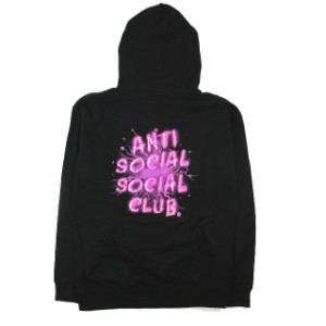 【中古】アンチソーシャルクラブ ANTI SOCIAL SOCIAL CLUB I SEE PINK BLACK フーディ パーカ 長袖 ブラック XL 