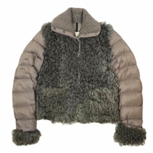 【中古】モンクレール MONCLER ダウンジャケット ブルゾン アウター IVRAIE カルガンラムファー ナイロンファイバー