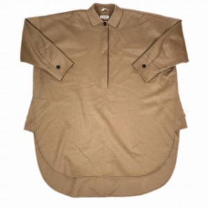 【中古】美品 18AW ジルサンダー JIL SANDER 長袖シャツ アウターシャツ オーバーシルエット プルオーバー アウター 