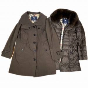 【中古】バーバリー ロンドン BURBERRY LONDON ノバチェック裏地 ダウンライナー コート アウター ナイロン 