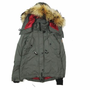 【中古】モンクレール MONCLER グルノーブル ダウンジャケット フライトジャケット パーカ フーディ ラクーンファー 