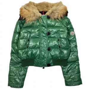 【中古】モンクレール MONCLER ブルガリ BULGARE ダウンジャケット 中綿 ブルゾン ショート丈 フーディ ファー