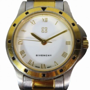 【中古】ジバンシィ GIVENCHY ジャンク品 コンビカラー レディースウォッチ 4Gロゴ ゴールド シルバー 3針 ◆C1 