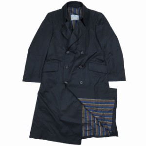 【中古】アクアスキュータム AQUASCUTUM 撥水加工 ロングトレンチコート アウター オーバーサイズ ストライプ柄裏地 