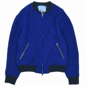 【中古】美品 17AW 3.1 フィリップリム 3.1 phillip lim ツイード ボンバージャケット MA-1 ミリタリーブルゾン 