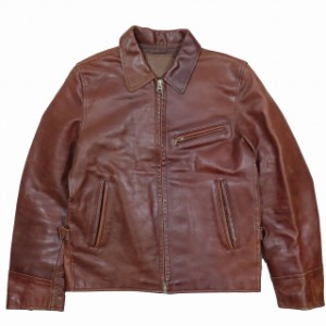 【中古】EURO LEATHER WORLD TRAVELER ユーロレザー ワールドラベラー ステアハイド 牛革 レザー ジャケット 