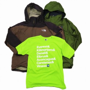 【中古】ザノースフェイス THE NORTH FACE 3点セット まとめ売り マウンテンパーカ ジャケット Tシャツ グリーン 