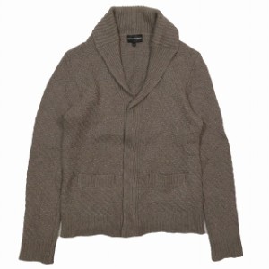 【中古】エンポリオアルマーニ EMPORIO ARMANI カシミヤ×アンゴラ混 ニットジャケット ショールカラー 