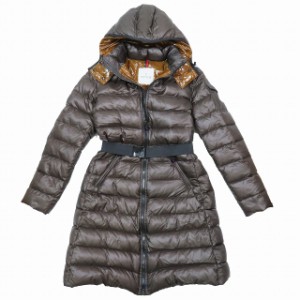 【中古】モンクレール MONCLER モカシン MOKACINE ロング ダウンコート アウター ベルト付き  49347 ダークブラウン