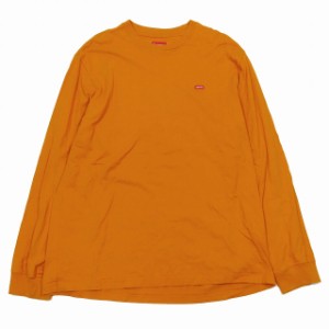 【中古】17AW シュプリーム SUPREME Metallic Box Logo L/S Tee Tシャツ 長袖 カットソー L オレンジ