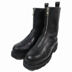 【中古】カミナンド caminando CENTER ZIP BOOTS BLACK センタージップ ショートブーツ シューズ 6 黒 22106W