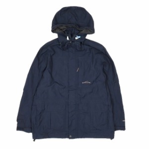 【中古】エディーバウアー EDDIE BAUER ウェザーエッジ マウンテンジャケット ダウンジャケット パーカ フーディ ネイビー XL メンズ 