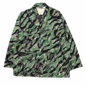 【中古】未使用品 24SS EVISEN SKATEBOARDS×??田音楽制作事務所×SSZ CAMO C/ALL JKT TIGER CAMO コーチジャケット タイガーカモ XL