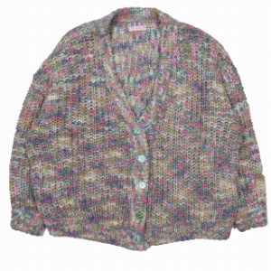 【中古】LittleSunnyBite リトルサニーバイト Big cardigan ミックスカラー オーバーサイズ ニット カーディガン 