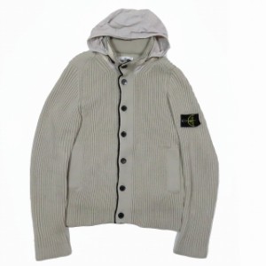 【中古】ストーンアイランド STONE ISLAND フィッシャーマンリブニット ジャケット カーディガン アウター アイボリー