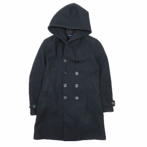 【中古】ジュンハシモト junhashimoto SHAWL HOODED COAT ショールフーデッドコート パーカ ダブルコート アウター 黒 5 メンズ 