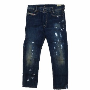 【中古】DIESEL HEEVEN 008II デニム パンツ ジーンズ ヴィンテージ ウォッシュ ダメージ加工 ボタンフライ インディゴ 28×32